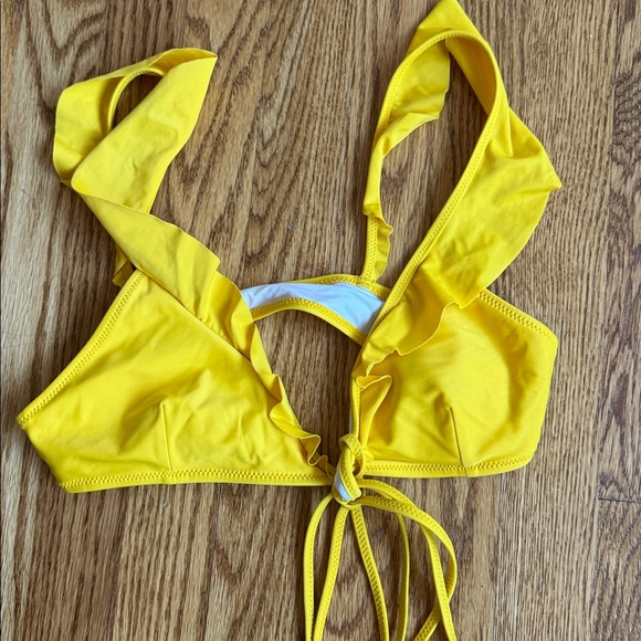 Aerie yellow and navy daisy bikin - Picture 2 of 7